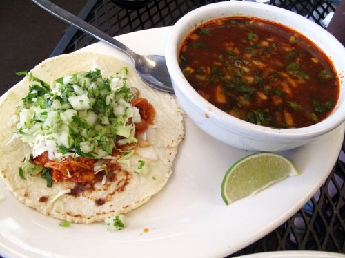 Tinga and Consome de Borrego