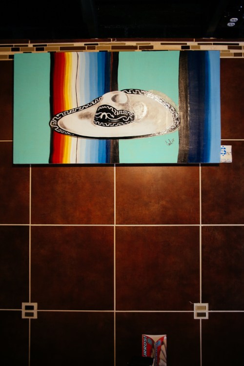 Painting inside Taqueria Habanero, photo by Catherine Downes