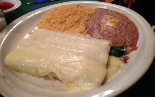 The almighty spinach enchiladas.