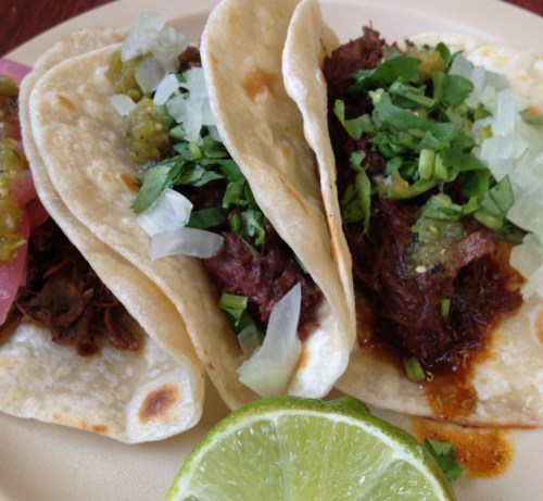 A plate of tacos at Los Torres.
