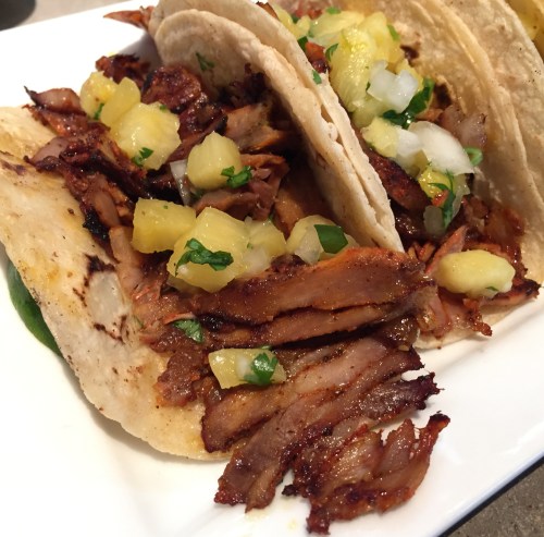 El Bolero's tacos al pastor.